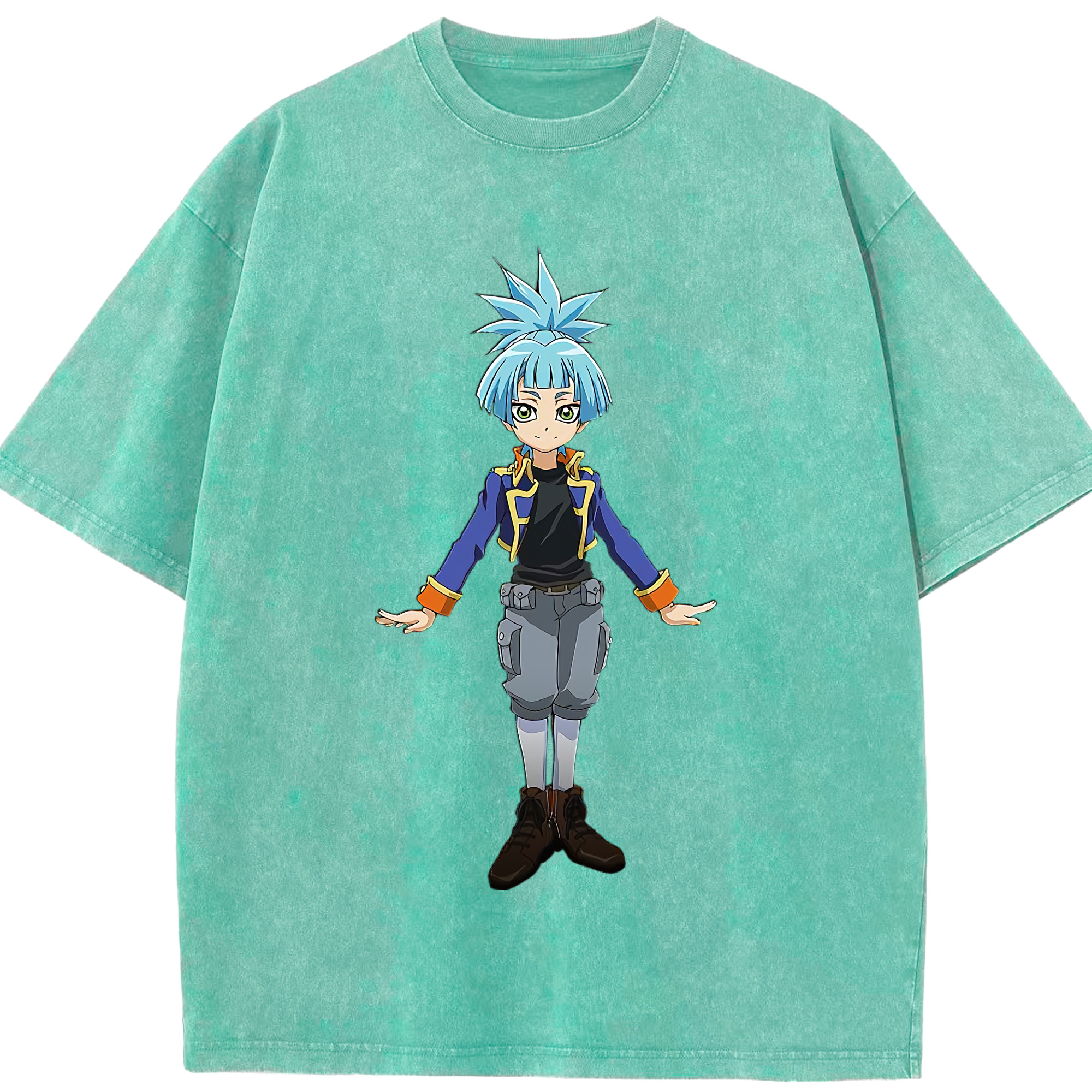 （画像用） 遊☆戯☆王 Yu-Gi-Oh! 綿100% ヴィンテージ風 半袖Tシャツ（フロントプリント）